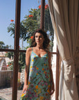 Savannah Dress Flower Press Blue
