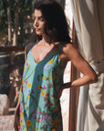Savannah Dress Flower Press Blue