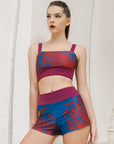 Marilyn Two Piece Midnight Bloom Red
