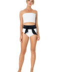 Leia Solid Two Piece - White/Black