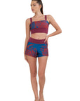Marilyn Two Piece Midnight Bloom Red