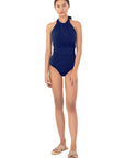Harper Solid One Piece - Navy