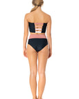 Leia Solid Two Piece - Black/Pink
