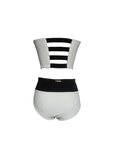 Leia Solid Two Piece - White/Black