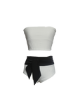 Leia Solid Two Piece - White/Black