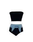 Leia Two Piece Black/Blue