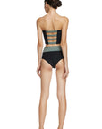 Leia Solid Two Piece (Black/Green)