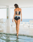 Leia Two Piece Black/Blue