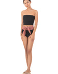 Leia Solid Two Piece - Black/Pink