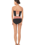 Leia Solid Two Piece - Black/Pink