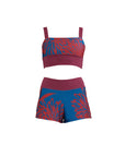 Marilyn Two Piece Midnight Bloom Red
