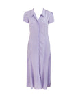 Summer Long Dress Solid Purple
