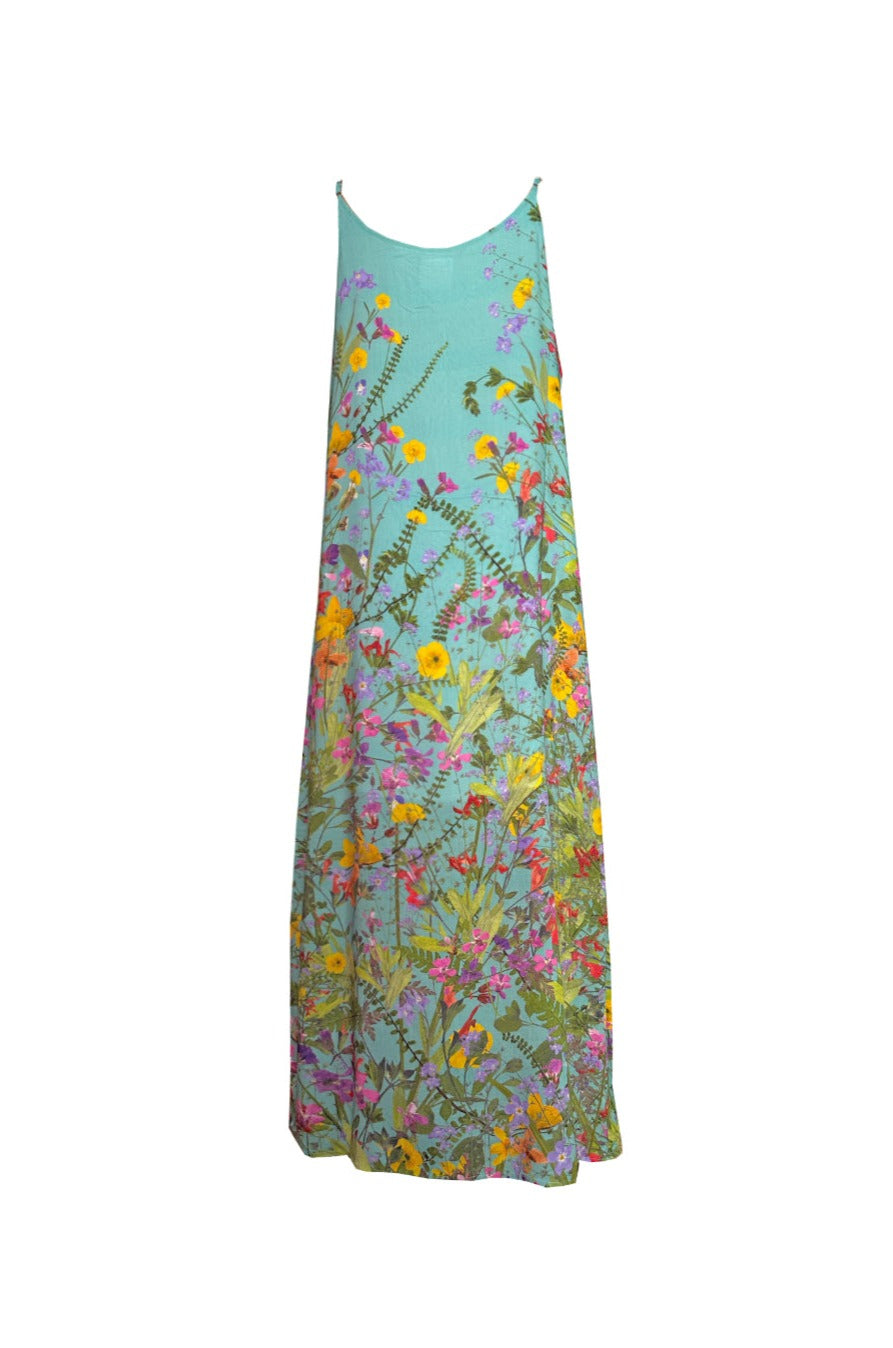 Savannah Dress Flower Press Blue