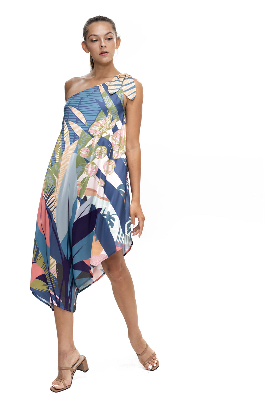 Tahiti Dress - Botanics Blue