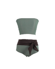 Leia Solid Two Piece - Basil
