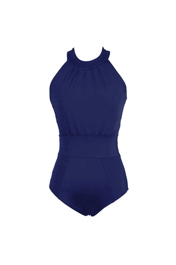 Harper Solid One Piece - Navy