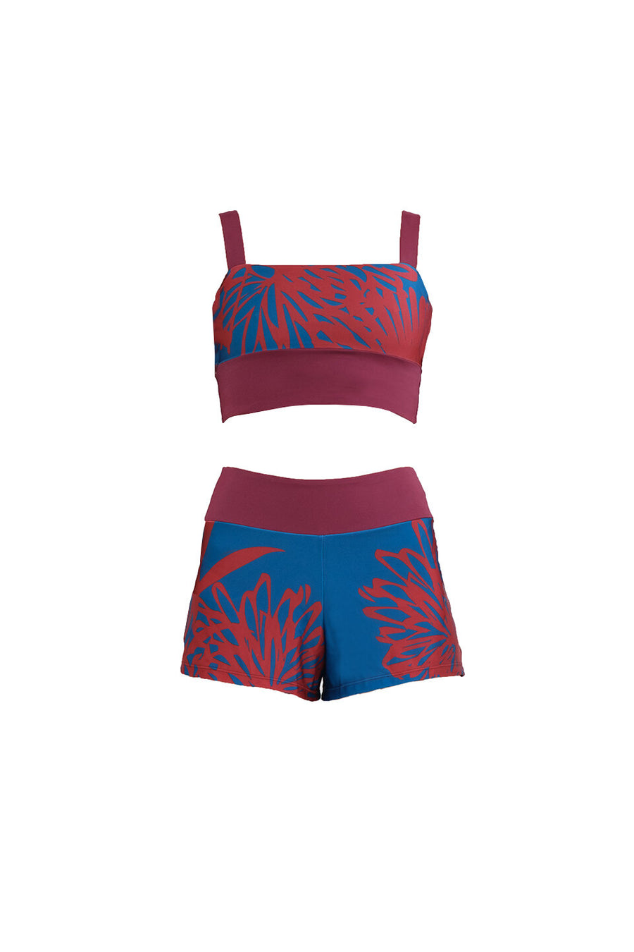 Marilyn Two Piece Midnight Bloom Red