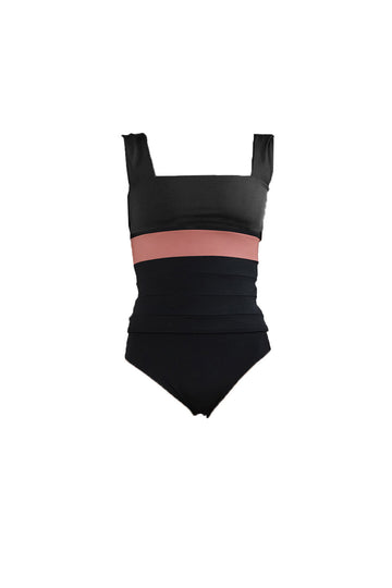 Penn Solid Tankini Black/Pink