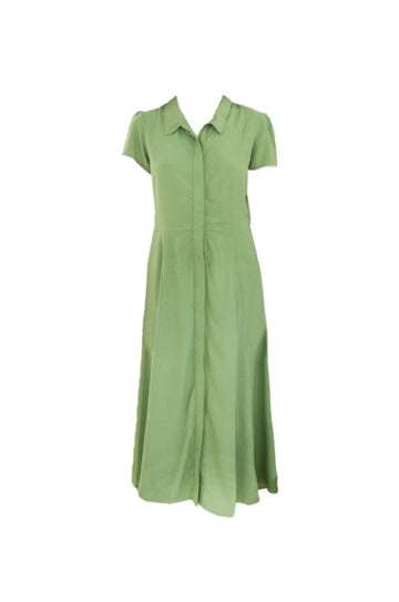 Summer Long Dress Solid Green