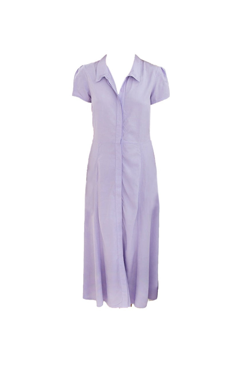 Summer Long Dress Solid Purple