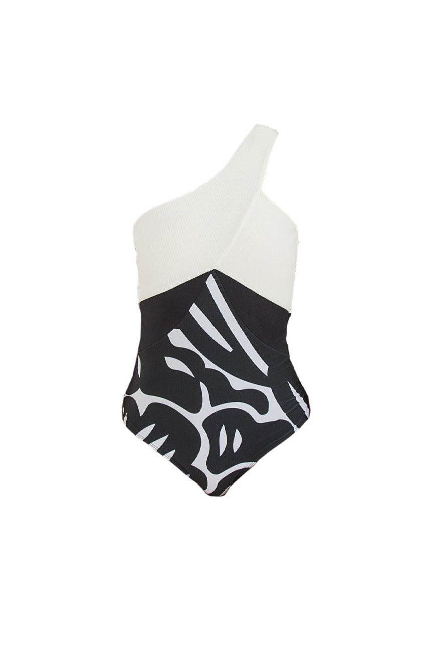 Tia One Piece Oasis Black/White